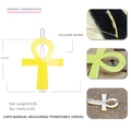 Fermaglio per capelli Ankh in acetato giallo con design geometrico cavo da donna - Giallo