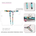Minimalist acetate hair fork with ink pattern and white pearl decoration - Multicolor