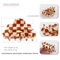 Brown and white checkerboard cellulose acetate hair claw clip for women 8.6cm - Coffee Plaid