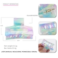 Blue-purple marble pattern cellulose acetate square hair claw clip measuring 6cm by 4cm - Magic Purple Green