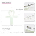 Fermaglio per capelli Ankh in acetato di cellulosa verde traslucido con clip - Verde Trasparente