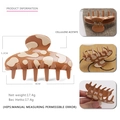 8cm cellulose acetate hair claw clip with stylish brown and beige cow print pattern - Brown and White Pattern