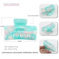 7.4cm marble pattern cellulose acetate hair claw clip in mint green and light pink - Magic Mint Green