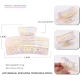 Rectangle purple and yellow cellulose acetate hair claw clip for thick hair - Magic Purple Yellow