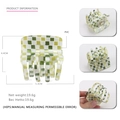 Pince à cheveux en PVC à carreaux verts et jaunes avec motif damier Memphis - Vert à Carreaux