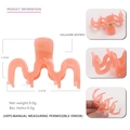 Pink acetate wavy hair claw clip for women, medium size octopus style hair accessory - Orange