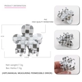 Pinza per capelli a fiore con motivo a scacchi bianco e nero e strass decorativo - Grigio a Quadri