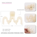 Pinza per capelli minimalista in acetato beige con design ondulato a S da donna - Beige
