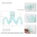 Minimalist light blue wave cellulose acetate hair claw clip with gold spring 6.5cm - Mint Green
