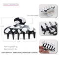 Cow print hair claw clip in black and white cellulose acetate 8cm for women - Black and White Pattern