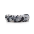 Brazalete ancho de resina minimalista con patrón de tinta en blanco y negro mármol - Carey Gris