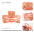 Französische Haarklammer aus acetat mit Pfirsich-Marmor-Muster in 7,6 cm Länge für Damen - Orange