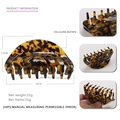 Large tortoiseshell cellulose acetate hair claw clip for thick hair styling 10cm - Dark Tortoiseshell