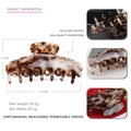 Large tortoiseshell acetate hair claw clip with rhinestones for thick hair - Brown