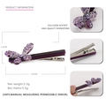 Violetter Schmetterling-Haarclip aus Acetat mit Strass, 6cm Größe für Damenfrisuren - Lila Mehrfarbig