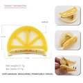 Graziosa pinza per capelli a forma di limone in acrilico giallo e bianco crema - Limone