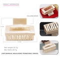 Elegante pinza per capelli quadrata media in acetato beige marmorizzato per acconciature - Madreperla Medio