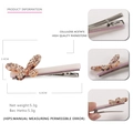 Molletta per capelli con fiocco in acetato tartarugato rosa e strass luccicanti - Marrone leopardato