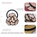 Coletero de camelia francesa en acetato con perla blanca para peinados de mujer - Rosa