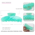 Mint green marble acetate shark hair claw clip with 11.2cm large size design - Green Striped