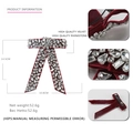 Rode fluwelen strik haarklem met strass steentjes, 14,5 cm grote veer paardenstaart clip - Groot / Rood