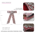 Roze strik haarclip met strass en fluwelen afwerking, afmeting 6 cm x 2,4 cm voor haar - Klein / Roze