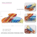 Large cellulose acetate hair claw clip with colorful rainbow stripes and 11.2cm length - Striped Colorful