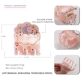 Haarklammer aus Acetat in Rosa mit Wolken, Mond und Strass, Größe 4,5x5,3cm - Rosa