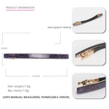 Minimalist purple glitter acrylic hair clip with gold metal spring clamp for women - Sparkle Purple