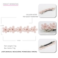 Roze bloemen haarclip van acetaat met strass, 9cm lange veerhaarklem voor vrouwen - Nude Roze