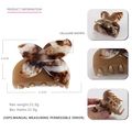 Pinza para el pelo de mariposa en acetato carey marrón de 6,2 cm con dientes resistentes - Marrón