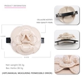 Fermaglio a camelia in acetato di cellulosa bianco crema con perle e molla in metallo - Bianco Sporco
