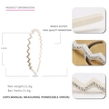 Serre-tête ondulé en acétate avec strass brillants dans une finition blanc crème - Blanc Cassé