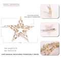 Roze ster-haarclip van cellulose-acetaat met kristallen en gouden kralen decoratie - Roze