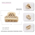 Mini molletta per capelli da 3cm in acetato crema con cristalli champagne e oro - Bianco Sporco