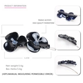Dunkelblauer Haarclip aus Acetat mit Blumendesign und hochwertigen Strasssteinen - Blau