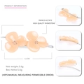 Pink and apricot petal flower hair clip made of premium France acetate with rhinestones - Nude