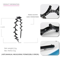 French acetate zigzag headband in black finish with sparkling Czech crystals - Black / Black Rhinestone