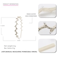 Cerchietto retrò francese in acetato crema con strass cechi e perle eleganti - Bianco / Strass Bianco