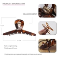 Tortoise shell cellulose acetate hair claw clip 10.5cm for women back head hair styling - Amber Caramel