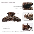 French vintage large tortoiseshell cellulose acetate hair claw clip 10.5cm variant - Marble Brown