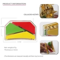 Cellulose acetate hair claw clip with geometric red, green and yellow color blocks - Multicolor Splicing
