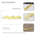 Detailed product size guide for the 6cm yellow wavy acetate hair clip with metal grip - Yellow Zigzag 6cm Side Clip