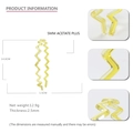 Yellow acetate wavy headband featuring a luxury lightning zigzag design for hair styling - Yellow Zigzag Headband