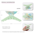 Mint green acetate fishtail hair claw clip with 10.2cm gradient blue and yellow accents - Colorful Green Fish Tail