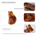Pinza per capelli a forma di gatto in acetato tartarugato con dettagli in oro e misure - Tortoise