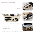 Large acetate hair claw clip with black and cream bow design, 12.6cm long fashion hair clip - Off White