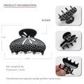 Haarklammer aus Acetat mit Polka-Dots und Cut-out-Design für elegantes Haarstyling - Klein Schwarz