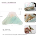Fuji mountain acrylic hair claw clip with white green gradient and golden glitter - Golden Mountain Large Glitter Blue Iron Base