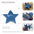 Pinza para el pelo con forma de estrella y textura denim azul marino para mujer - Azul Denim